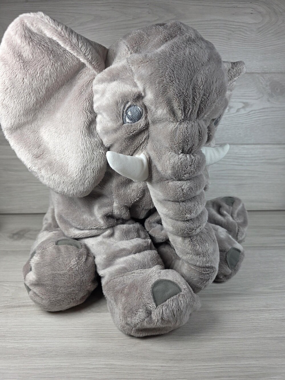 IKEA JÄTTESTOR Plush Mother Elephant 16" Gray Stuffed Animal SU15
